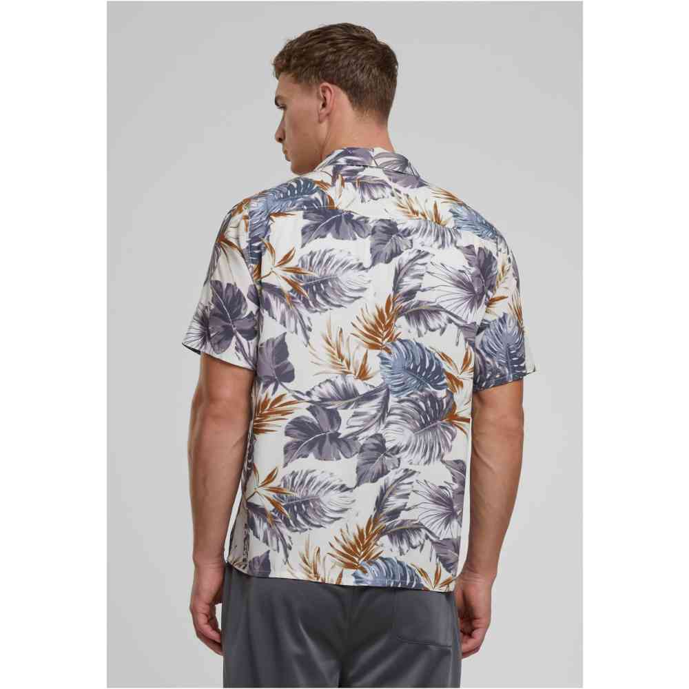 Urban Classics - Viscose AOP Resort Overhemd - Blauw